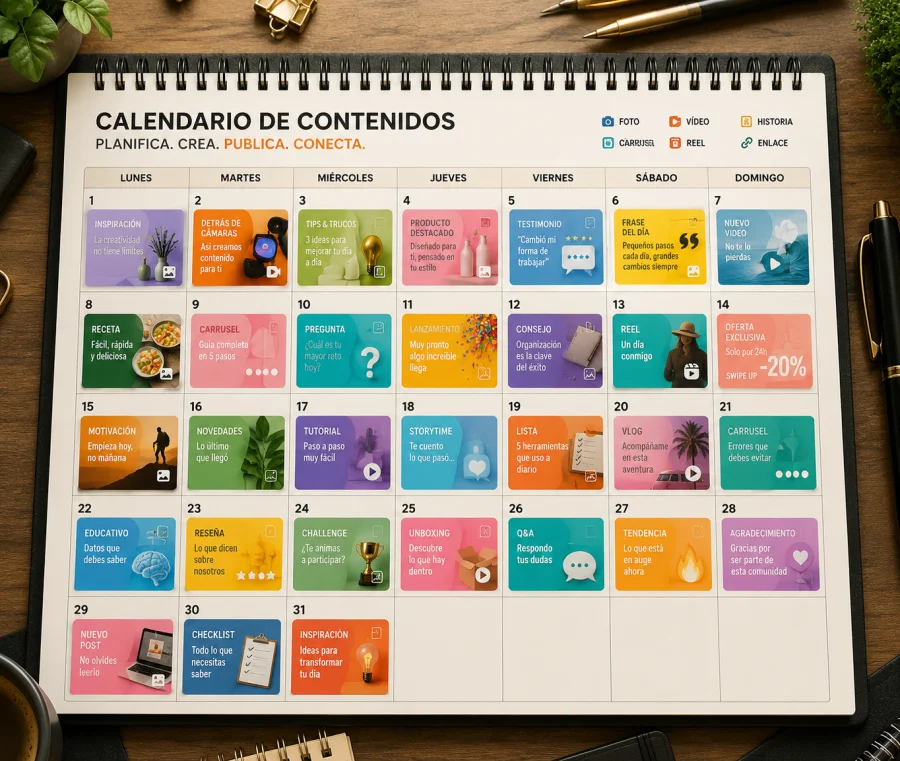 Qué publicar en Instagram: 30 ideas de contenido que generan engagement